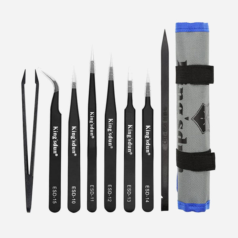 Kingsdun 8-in-1 Precision Tweezers Set (KS-EDS-8)