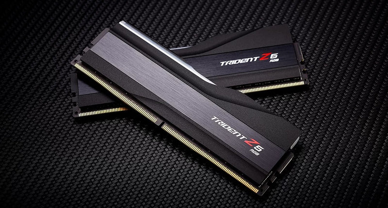 G.Skill Trident Z5 RGB 64GB (2X32GB) DDR5 Intel XMP 6000MHZ CL32-38-38-96 1.40V Desktop Memory (Matte Black) (F5-6000J3238G32GX2-TZ5RK)