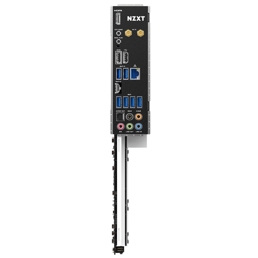 NZXT N7 B650E AMD ATX Motherboard w/ WiFi & NZXT Cam Features (White) (N7-B65XT-W1)
