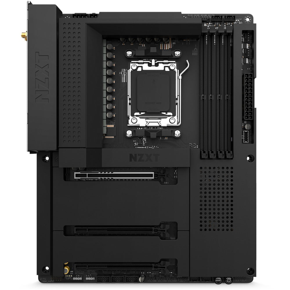 NZXT N7 B650E AMD ATX Motherboard w/ WiFi & NZXT Cam Features (Black) (N7-B65XT-B1)