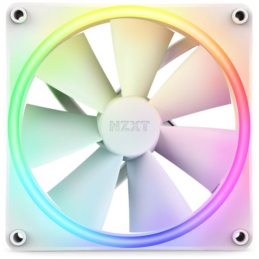 NZXT F140 RGB Duo 140MM Dual-Sided Fans (Matte White)