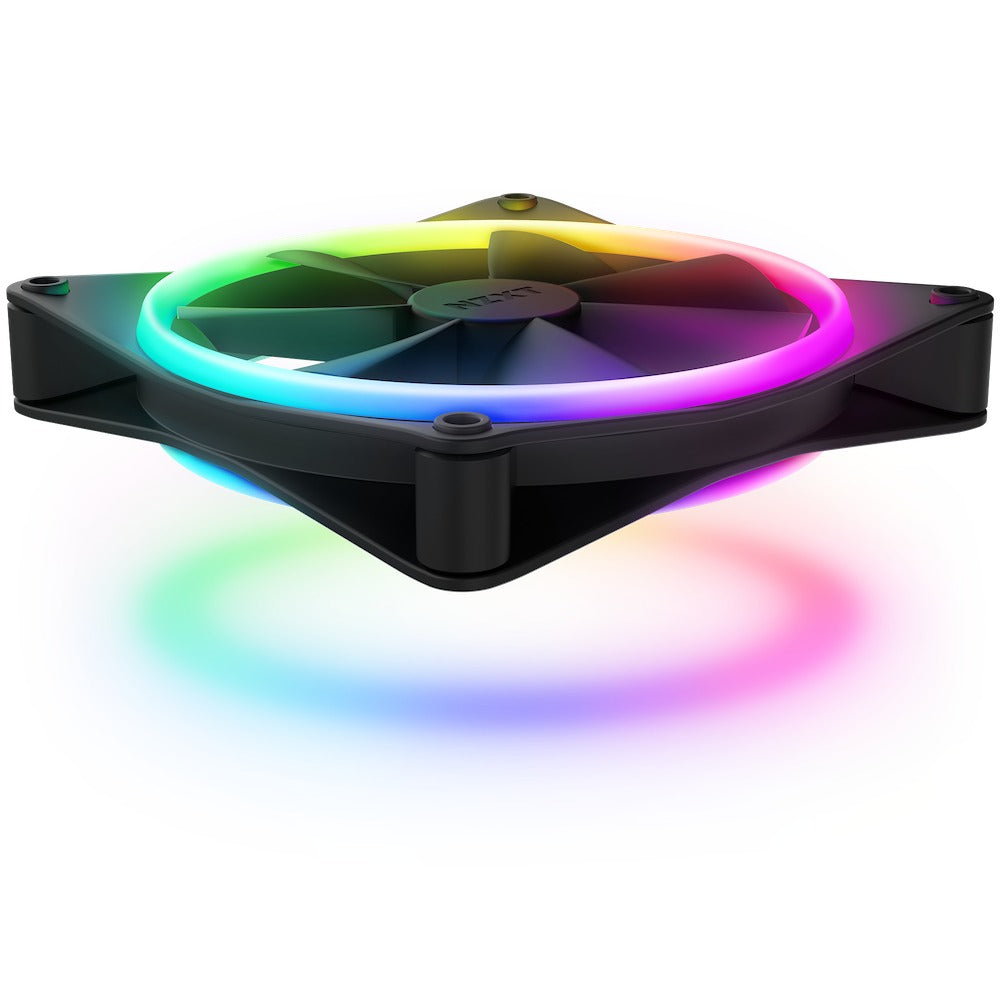 Computer Fans Matte NZXT F140 RGB Duo 140MM Dual-Sided Fans (Matte Black) (RF-D14SF-B1)