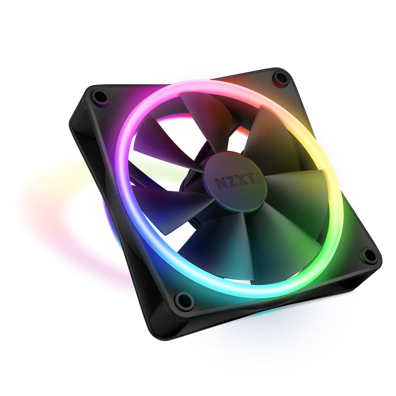 Computer Fans Matte NZXT F120 RGB DUO 120MM Dual-Sided Fans (Matte Black) (RF-D12SF-B1)