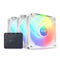 NZXT F120 RGB Core Triple PACK 120MM Hub-Mounted RGB Fans & Controller (Matte White)
