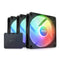 NZXT F120 RGB Core Triple PACK 120MM Hub-Mounted RGB Fans & Controller (Matte Black)
