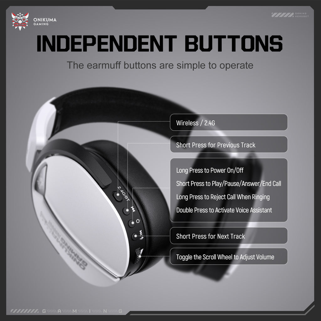 Onikuma GT887 4-Mode Gaming Headset with Microphone