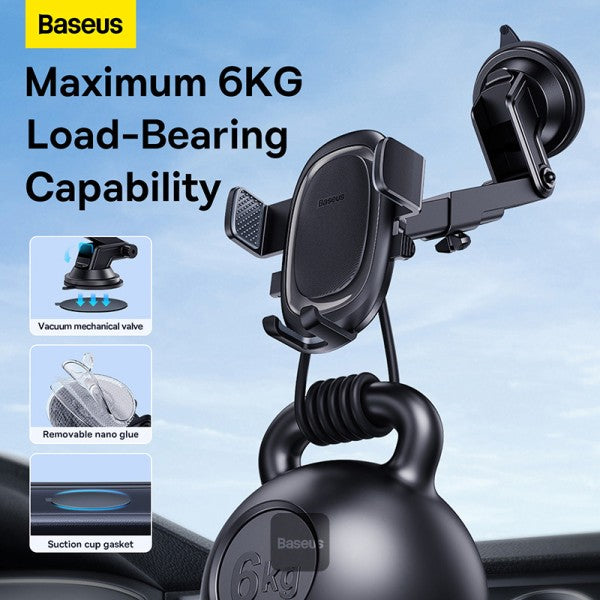 Baseus UltraControl Pro Series Clamp-Type Car Holder Set (Cluster Black) (C40351600113-00)