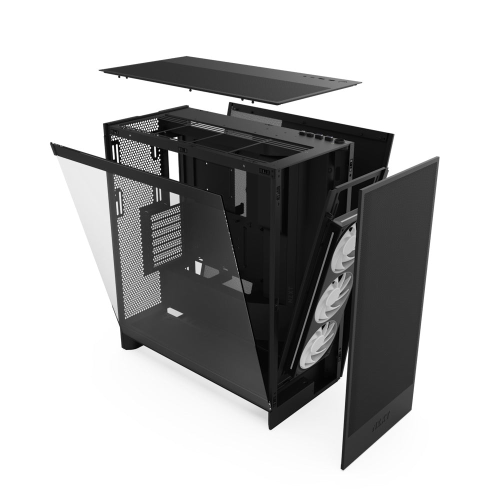 NZXT H7 Flow RGB Mid-Tower ATX Airflow Case with RGB Fans (Matte Black ...
