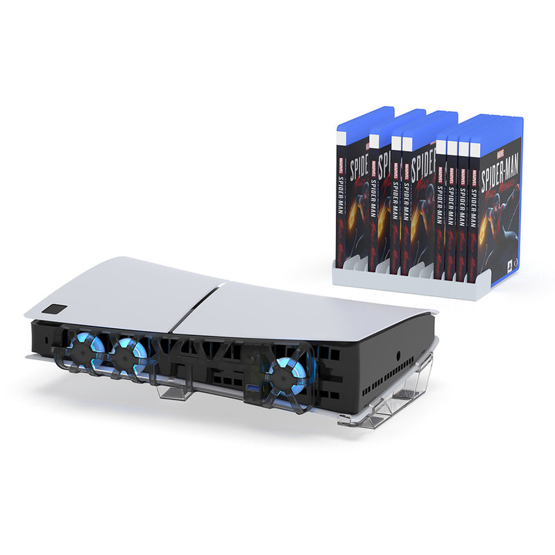 Dobe 3-in-1 Kit includes Horizontal Console Stand / Cooling Fan / Disc Storage for PS5 TP5-35129