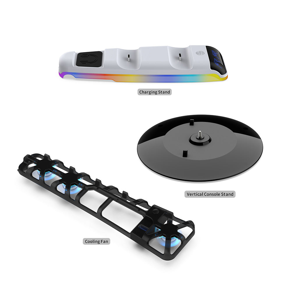 Dobe 3-in-1 Kit includes Vertical Console Stand / Cooling Fan / Charging Dock for PS5 TP5-35130
