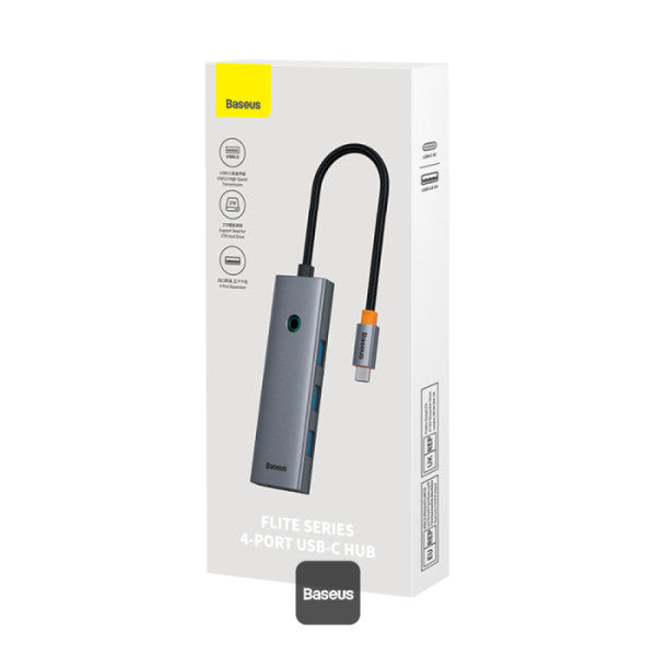 Baseus UltraJoy Series 4-Port Hub USB-C to 4xUSB 3.0 (Space Grey) (B0005280A813-03)