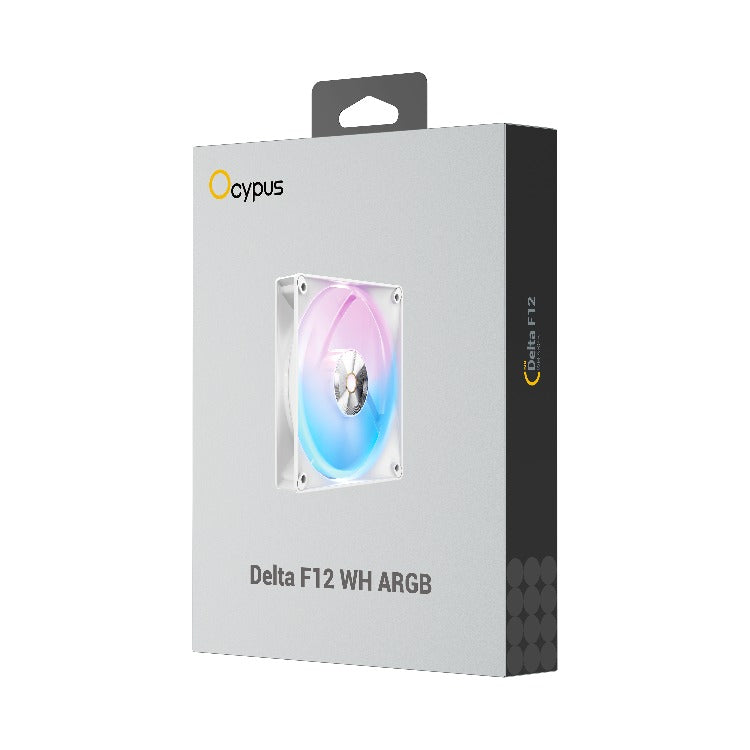 Ocypus Delta F12 ARGB 120MM PWM Fan - Single Pack (Black, White) (F12-BK1AM00X-GL, F12-WH1AM00X-GL)