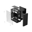 Ocypus Gamma C50 High Airflow Front Panel MATX Case (Black, White)