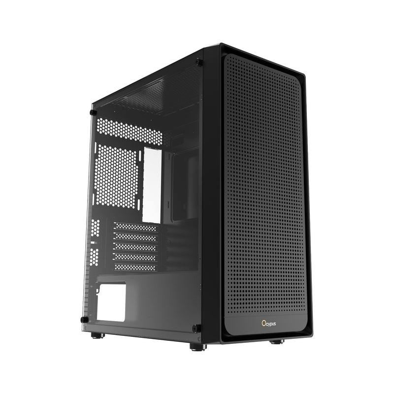 Ocypus Gamma C50 High Airflow Front Panel MATX Case (Black, White)