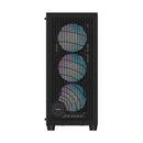 Ocypus Gamma C70 ARGB High Airflow Front Panel With 4 ARGB Fans ATX Case (Black, White)