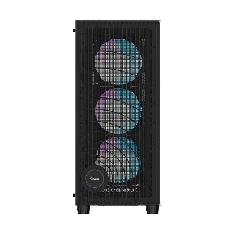 Ocypus Gamma C70 ARGB High Airflow Front Panel With 4 ARGB Fans ATX Case (Black, White)