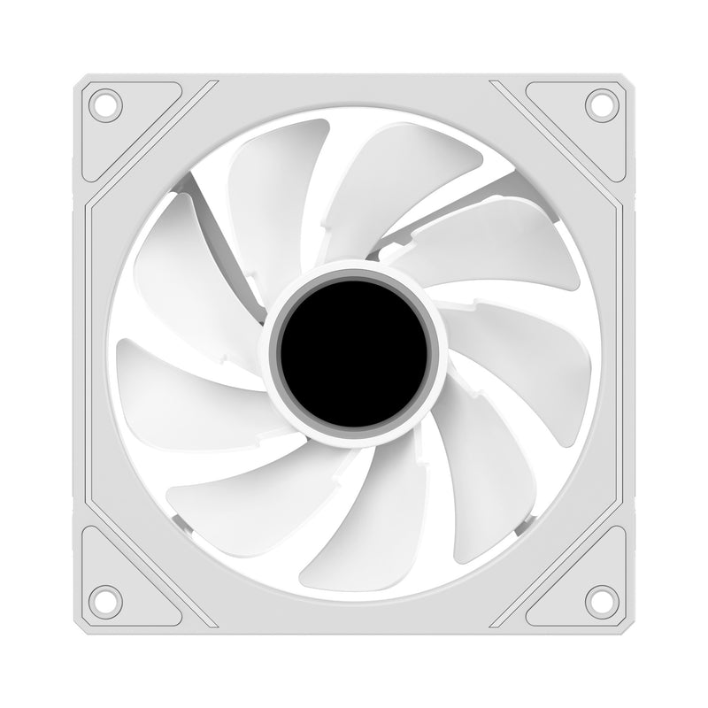 Ocypus Gamma F12 Reverse Blade ARGB 120MM PWM Fan - Single Pack (Black, White)