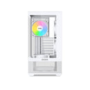 Sama V40 Mid-Tower Dual Tempered Glass Panel PC Case (Black, White)