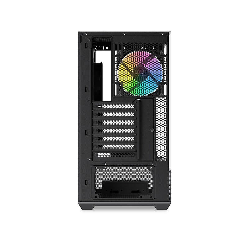 Sama V40 Mid-Tower Dual Tempered Glass Panel PC Case (Black, White)