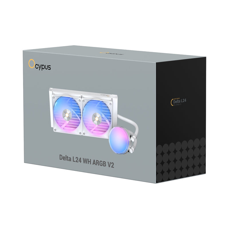 Ocypus Delta L24 ARGB V2 CPU Liquid Cooler (Black, White)