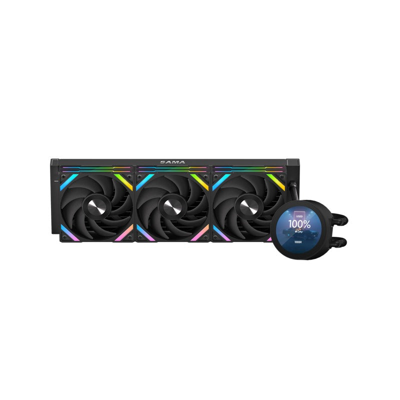 Sama Q70 360mm AIO CPU Cooler with Detachable 2.8" LCD Screen