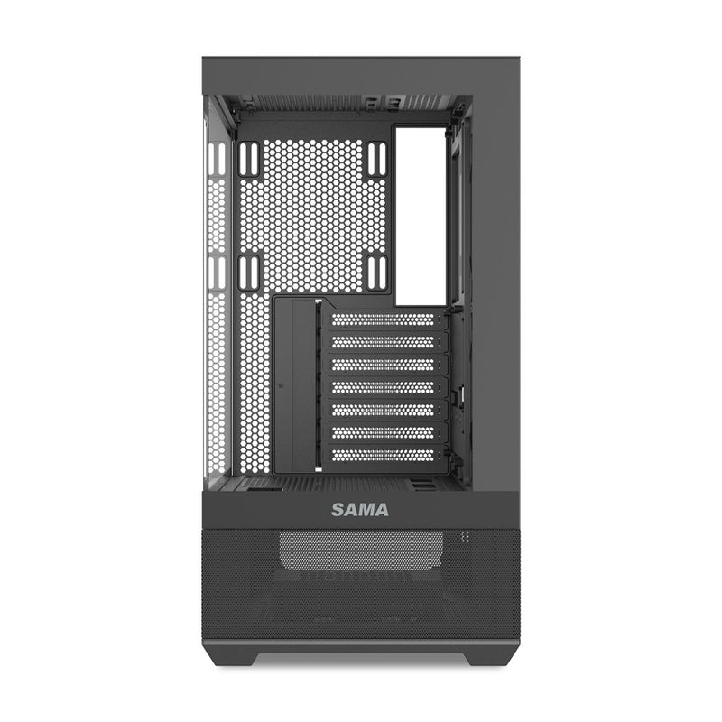 Sama V40E Mid-Tower Dual Tempered Glass Panel PC Case (Black) (V40E-BKAD00X1-RU)