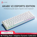 Ajazz AK680 V2 RGB Wired 68-Keys Aluminum Case Hot-Swappable Mechanical Keyboard (White) (Ice Island Switch)