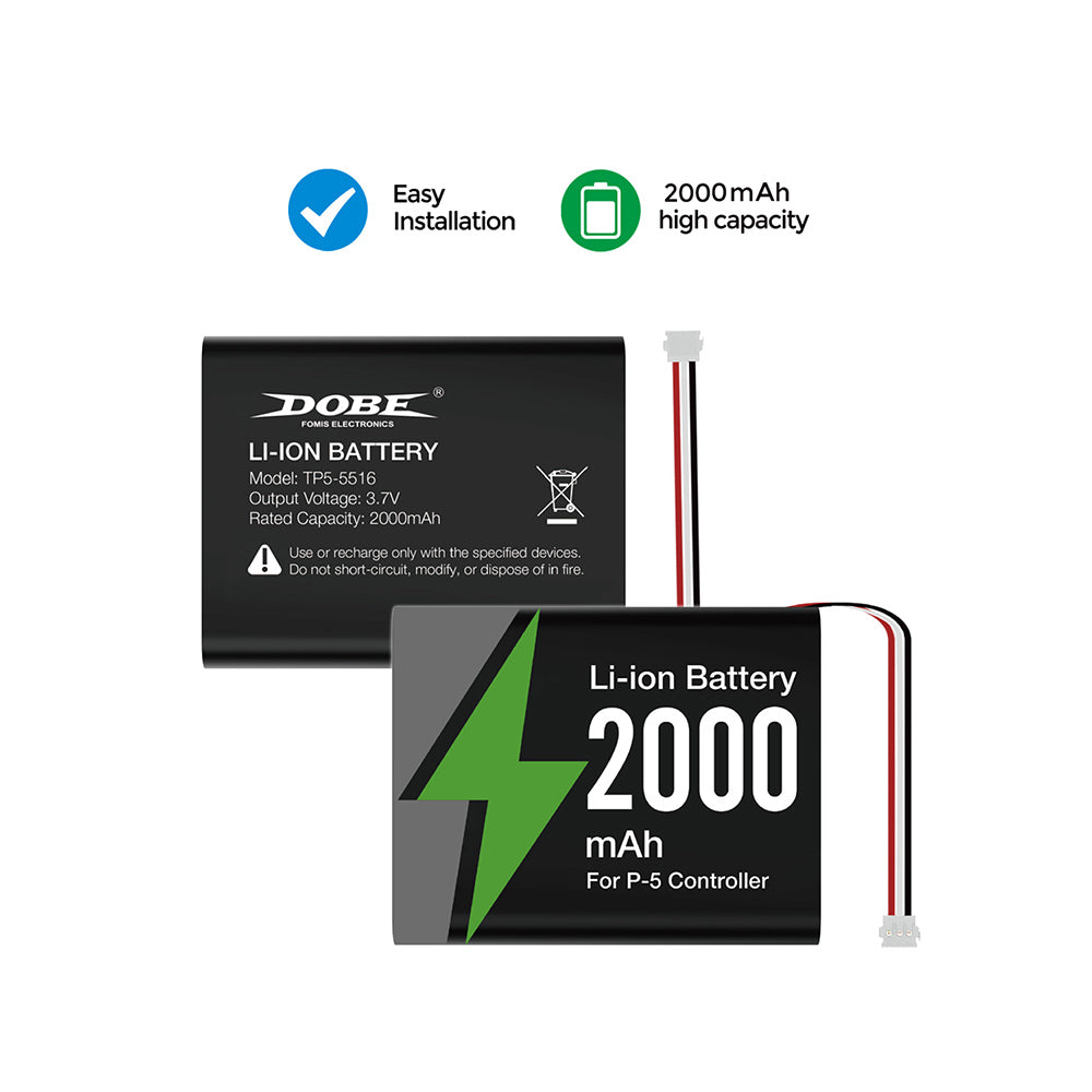 Dobe Li-ion 2000mAH Replacement Battery Pack for PS5 Controller TP5-5516