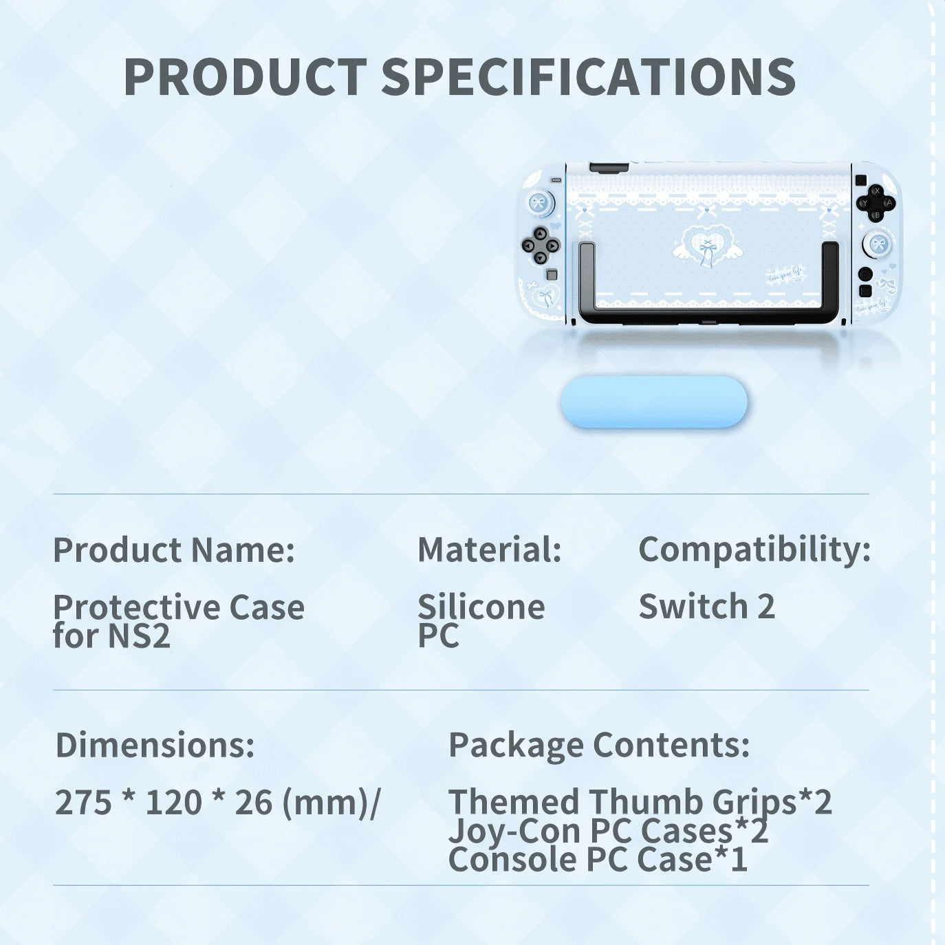 IINE Protective Case for Nintendo Switch 2 (Whisper Blue) (L1263)
