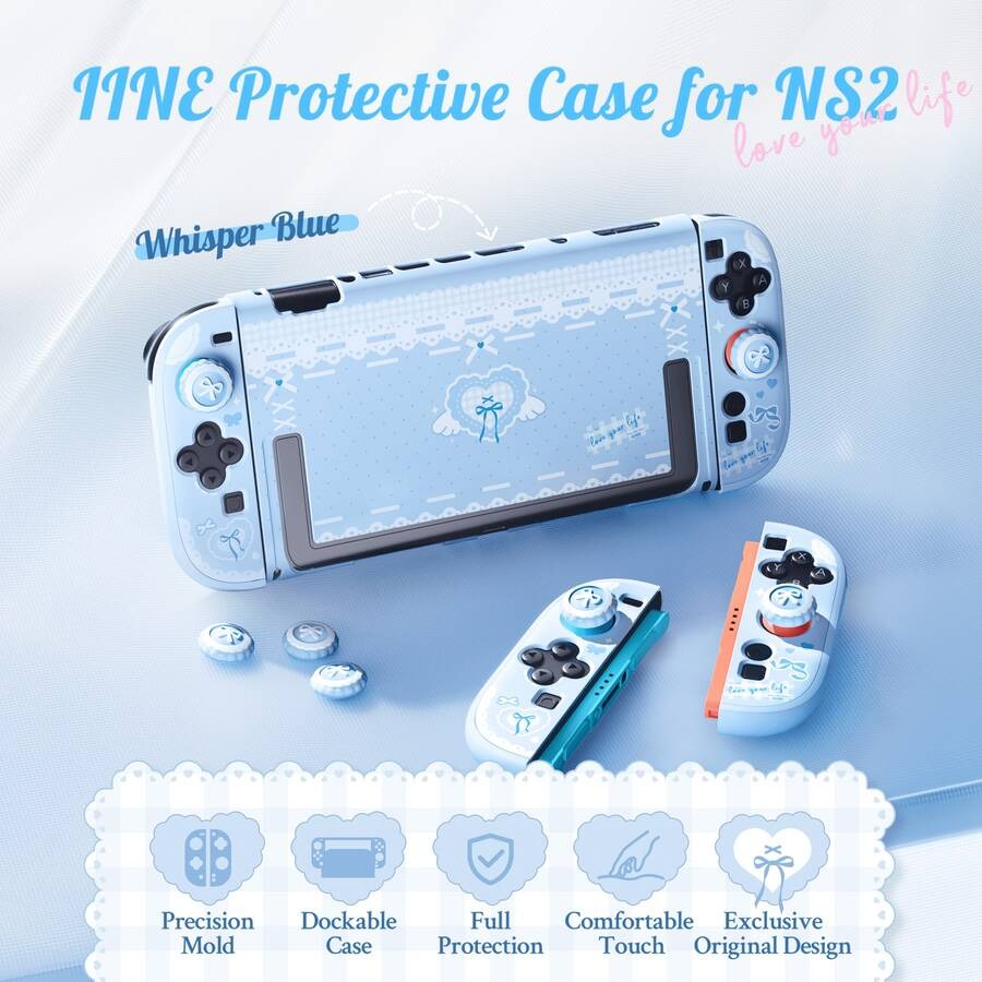 IINE Protective Case for Nintendo Switch 2 (Whisper Blue) (L1263)