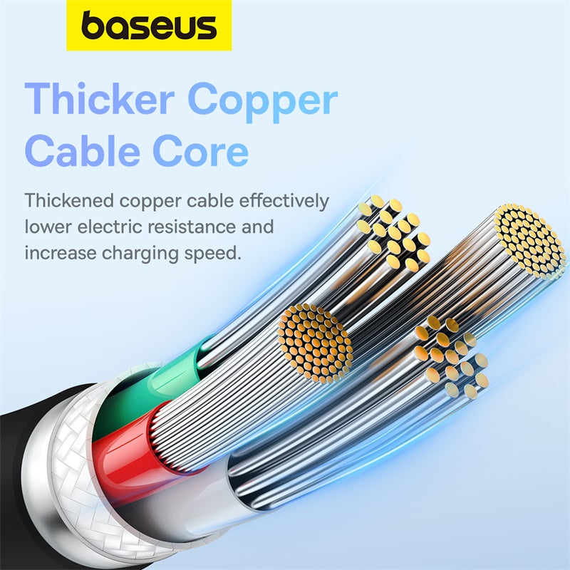 Baseus Pudding Series Fast Charging Cable USB to Type-C 100W 2M (Cluster Black) (P10355703111-B2)