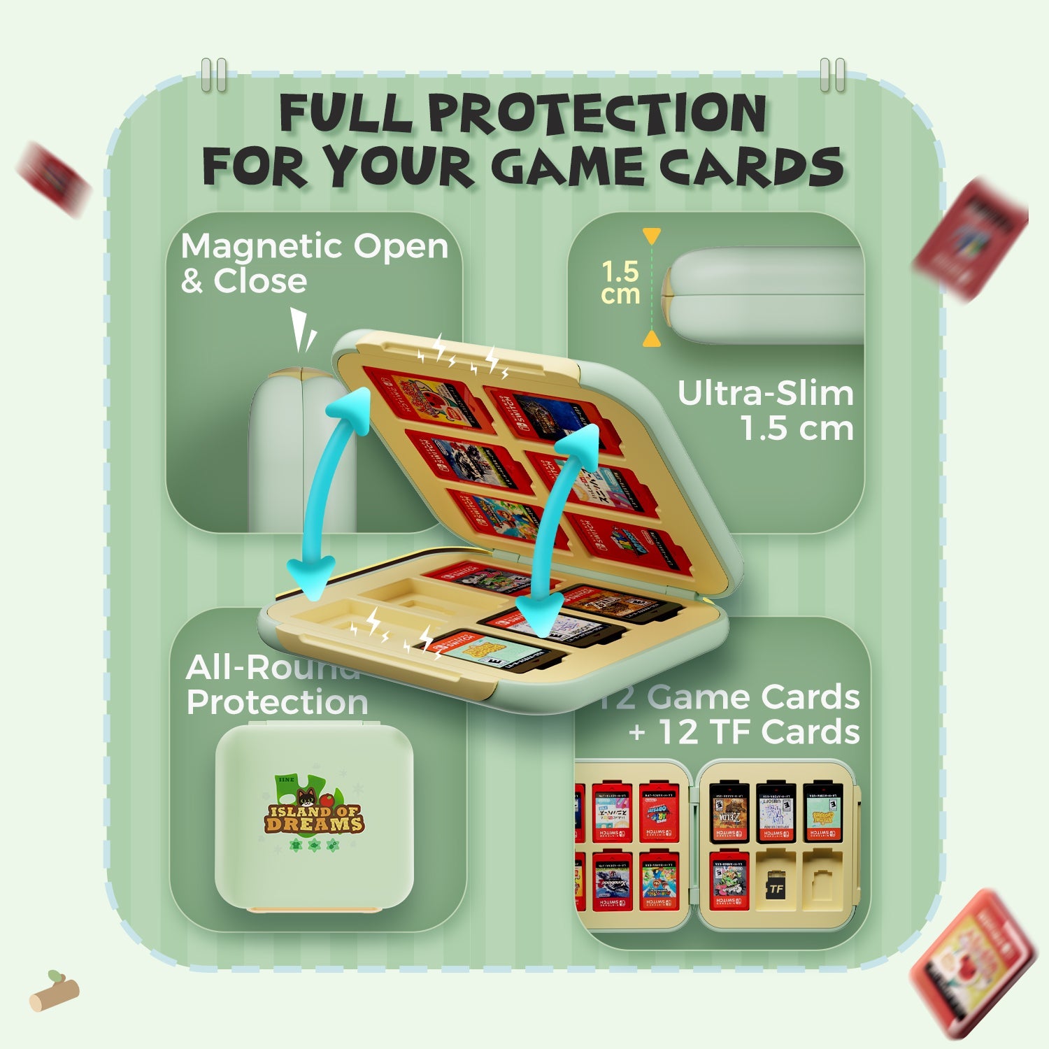 IINE Game Card Case for Nintendo Switch 2 (Island of Dreams) (L1269)