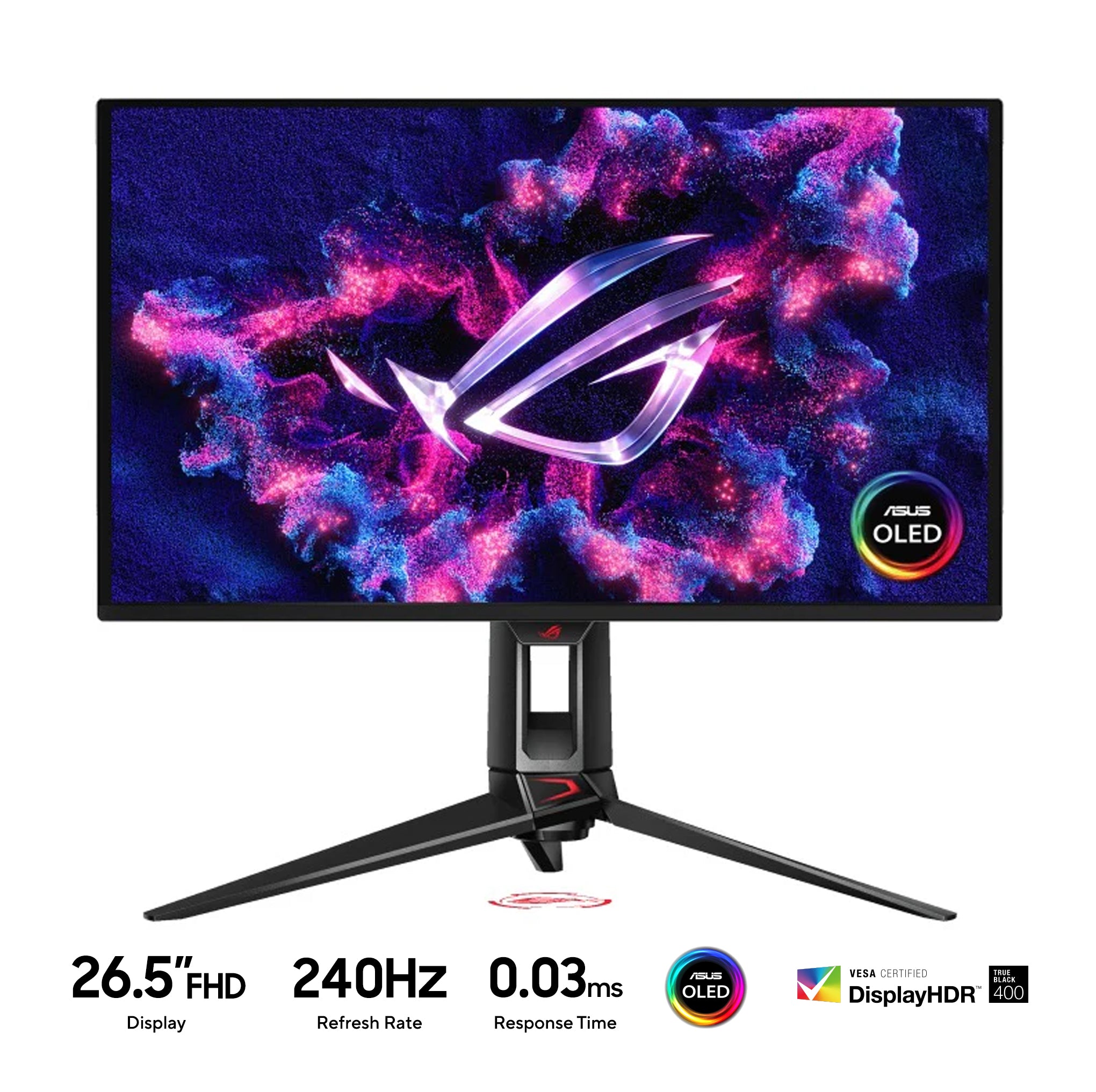 Asus ROG Swift OLED PG27UCDM 26.5" 4K HDR (3840X2160) 240HZ 0.03ms GTG QD-OLED Gaming Monitor