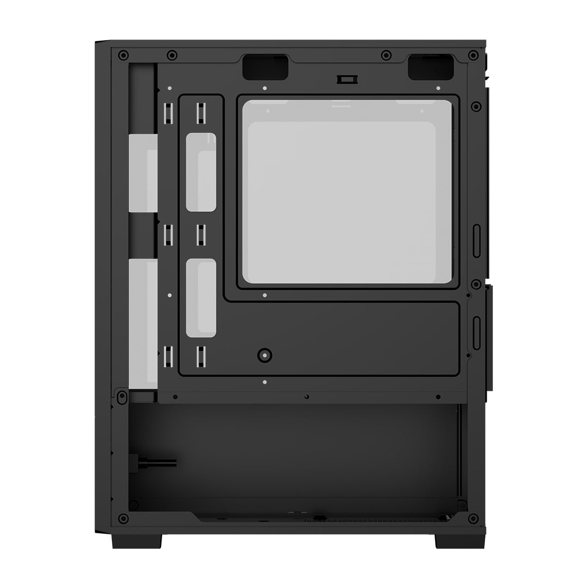 Aigo C196M Standard M-ATX Chassis Tempered Glass Side Panel with 3xCL12 Fans PC Case