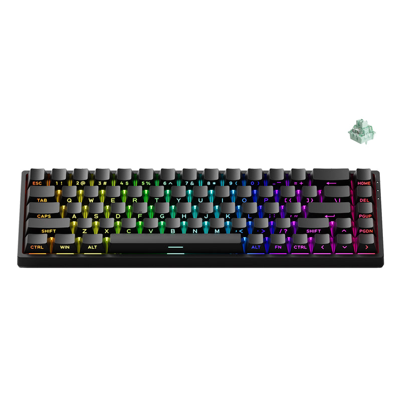 MonsGeek FUN68 HE Black Tri-Mode RGB Mechanical Keyboard (Glare Magnetic Switch)