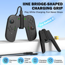 IINE Bridge-Shaped Charging Grip for Nintendo Switch 2 (Black) (L1155)