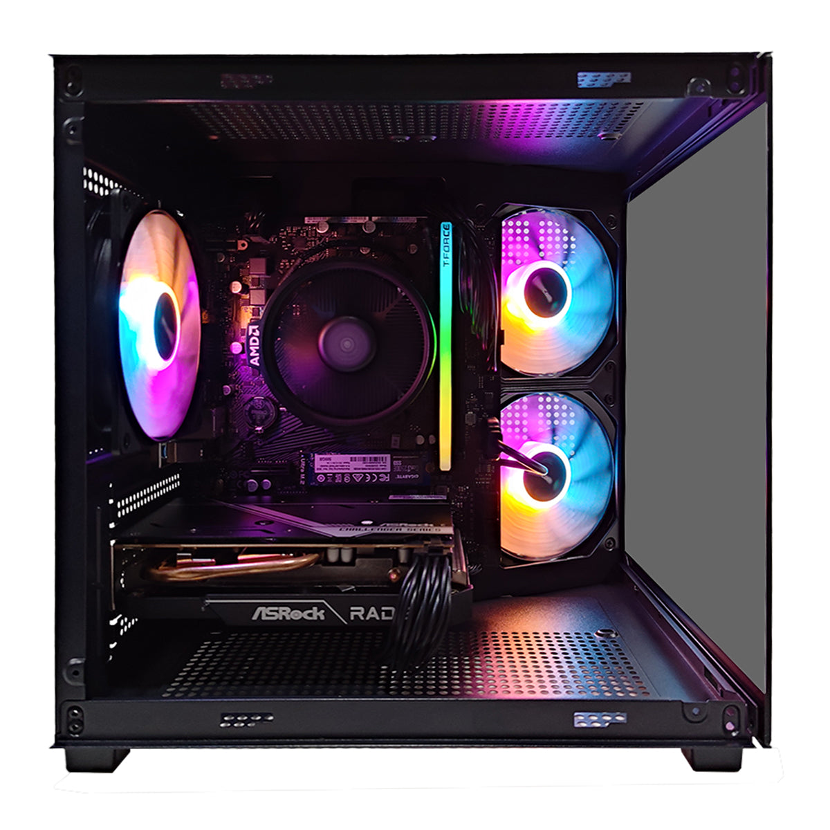 Alpha Apollo A275 Black Desktop Gaming PC | AMD Ryzen 5 5600XT | 8GB RAM | 500GB SSD | RX 6600 XT | Windows 11 Pro