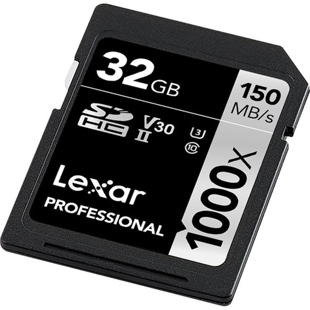 Lexar Professional 1000x SDXC UHS-II C10 U3 V30 150MB/s Read Card (32GB, 128GB)