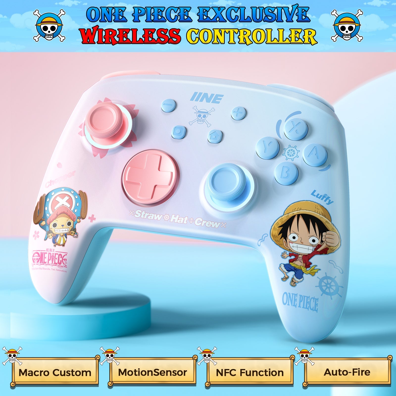 IINE Wireless Controller for N-Switch / N-Switch Lite / N-Switch OLED (Luffy & Chopper) | DataBlitz
