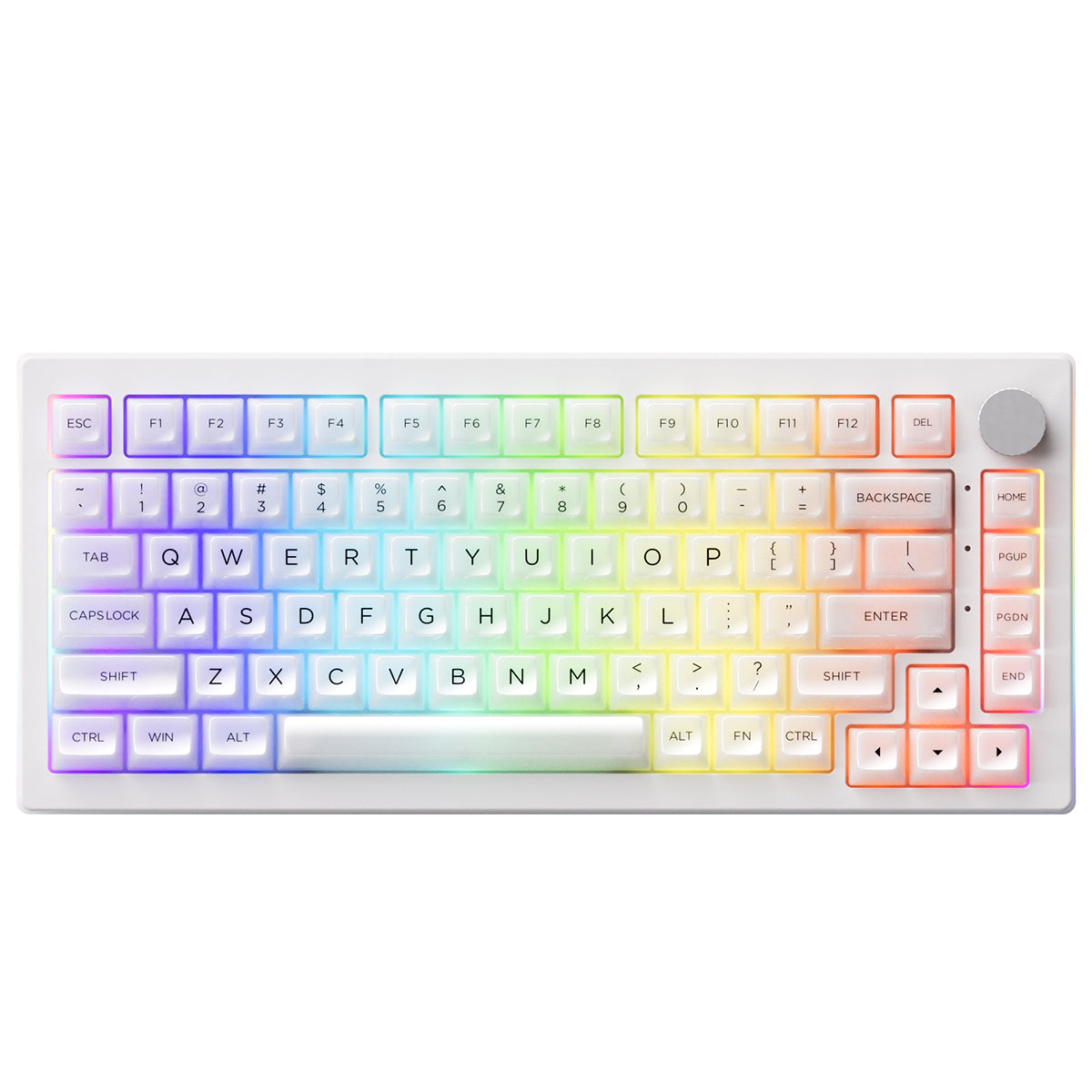 Akko 5075B Plus ASA Clear Multi-Mode RGB Hot-Swappable Mechanical Keyboard White - DataBlitz