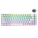 Royal Kludge G68 Tri-Mode RGB 68 Keys Hot Swappable Mechanical Keyboard White