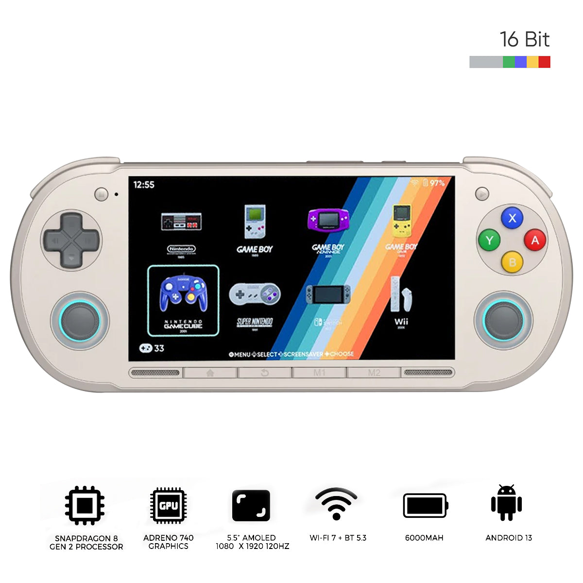Retroid Pocket 6 Android Handheld Gaming System (16Bit)