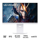 LG UltraGear 32G810SA-W 32" Ultragear 4K UHD (3840x2160) 144Hz 1ms GTG G-Sync DisplayHDR 400 With Tilt/Height/Swivel/Pivot + Speaker And Webos 24 With LG AI Smart Gaming Monitor