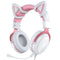 Onikuma X10 Cat Ears Stereo Noise Cancellation Gaming Headset (Pink)