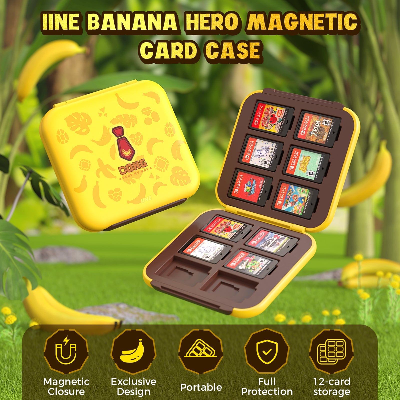 IINE Magnetic Card Case for Nintendo Switch 2 (Yellow) (L1181)