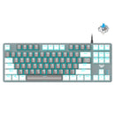 Aula Wind F3287 80% Wired Mechanical Gaming Keyboard - Grey Panel + Grey/White Keycaps (Blue Switch)