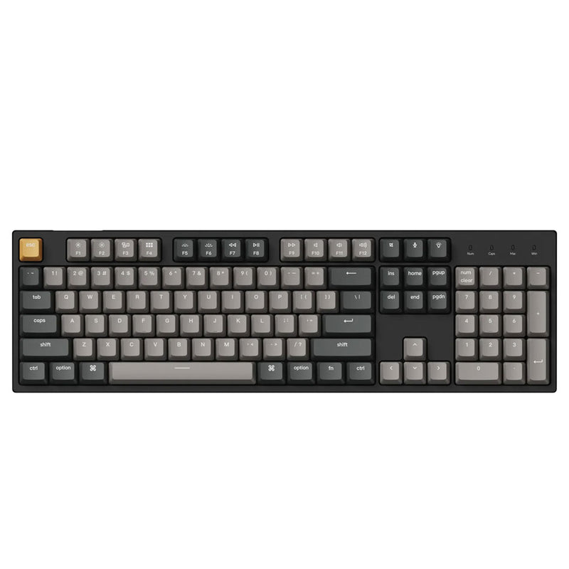 Keychron C2 Pro QMK/VIA White Backlight Full Size Wired Mechanical Keyboard - Black