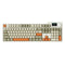 Ajazz AK35I V3 Max RGB Tri-Mode 100% 104-Keys Gasket-mounted Hot-Swappable Mechanical Keyboard with 1.14" TFT Display Screen & Knob (Grey/Cream/Orange) (Avocado Switch)