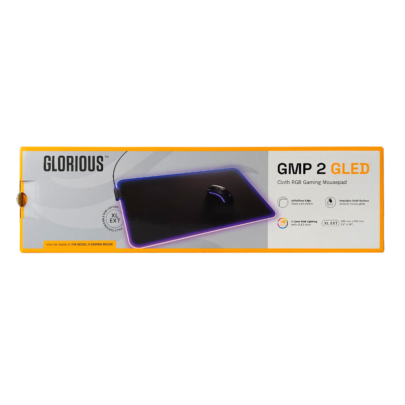 Glorious GMP 2 GLED RGB Cloth Gaming Mousepad - Black (XL, XXL, 3XL, Large Extended, XL Extended)