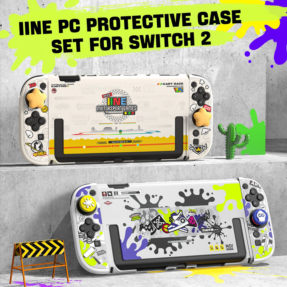 IINE PC Protective Case Set for Nintendo Switch 2 (Mario, Splatoon) 